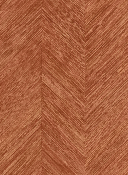 Fischgrät-Tapete Corteza von Arte - Braunrot