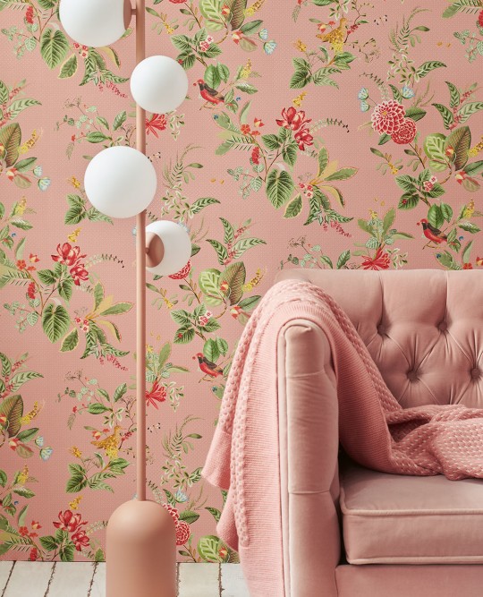 Eijffinger Wallpaper Floris Pink