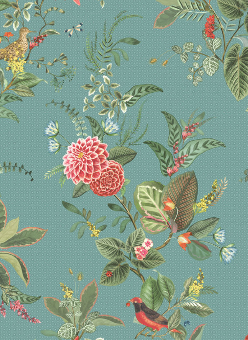 Eijffinger Wallpaper Floris Hellblau