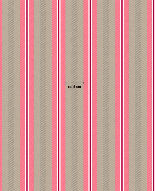 Streifentapete Blurred Lines von Eijffinger - Braun/ Pink