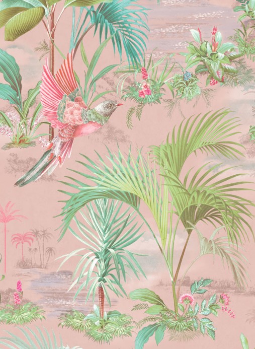 Florale Tapete Palm Scenes von Eijffinger - Pink