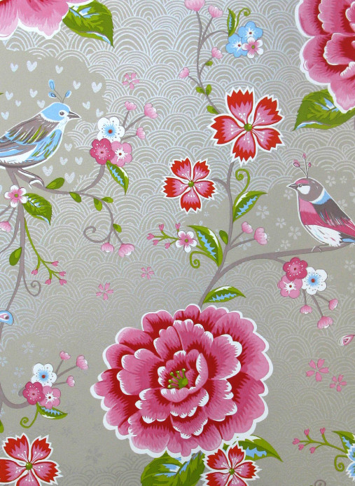 Florale Tapete Birds in Paradise von Eijffinger - Braun