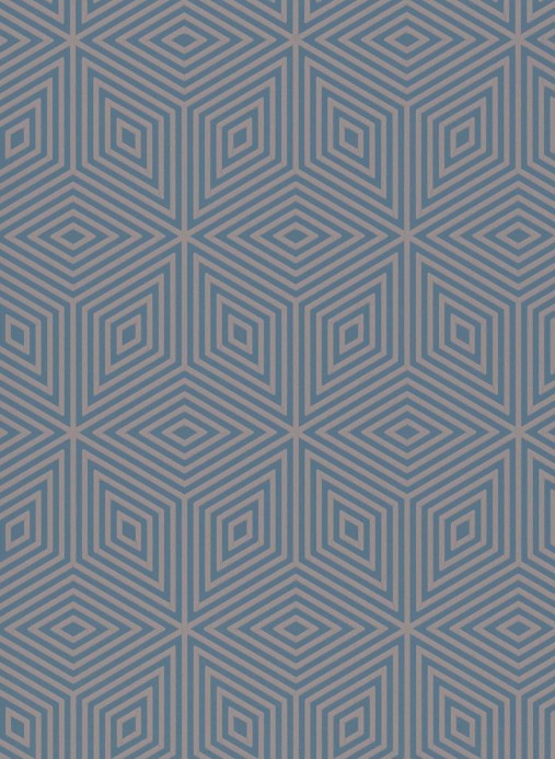 Tapete Marquetry Tile von Paint & Paper Library - Blue Blood