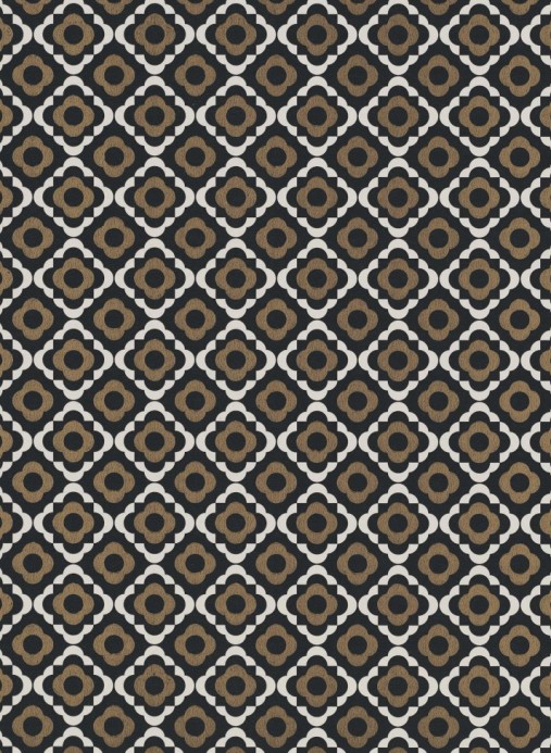 Paint & Paper Library Wallpaper Quatrefoil Kohl metallic