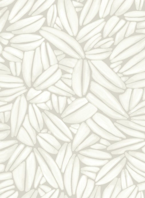 Elitis Wallpaper Succulente Weiß/ Grau