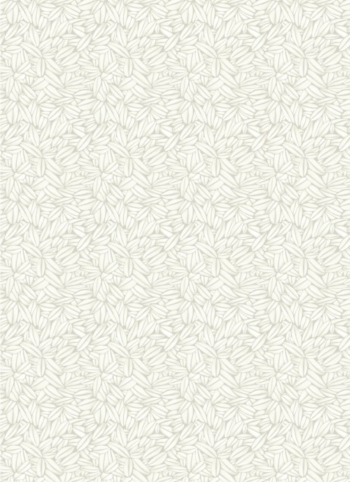 Elitis Wallpaper Succulente Weiß/ Grau
