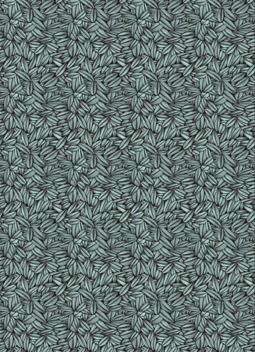 Élitis Carta da parati Succulente - Türkis /Grau