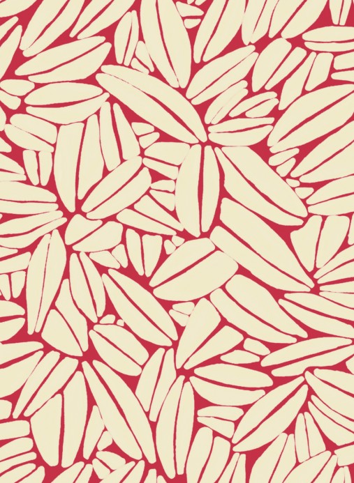 Elitis Wallpaper Succulente Beige & Rot