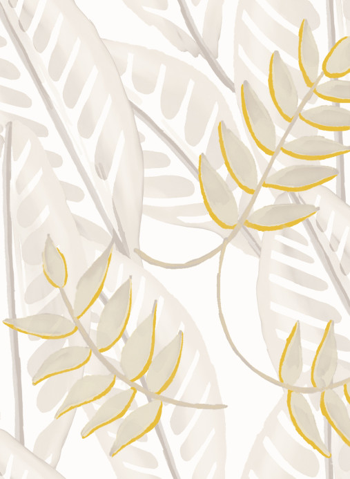Élitis Carta da parati Alocasia - Beige/ Orange