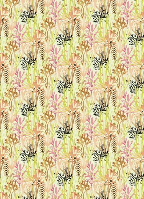 Elitis Wallpaper Algues Grün /Pink
