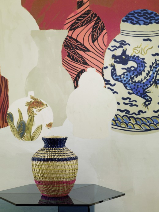 Wandbild Tigre et dragon von Elitis - Multicolor
