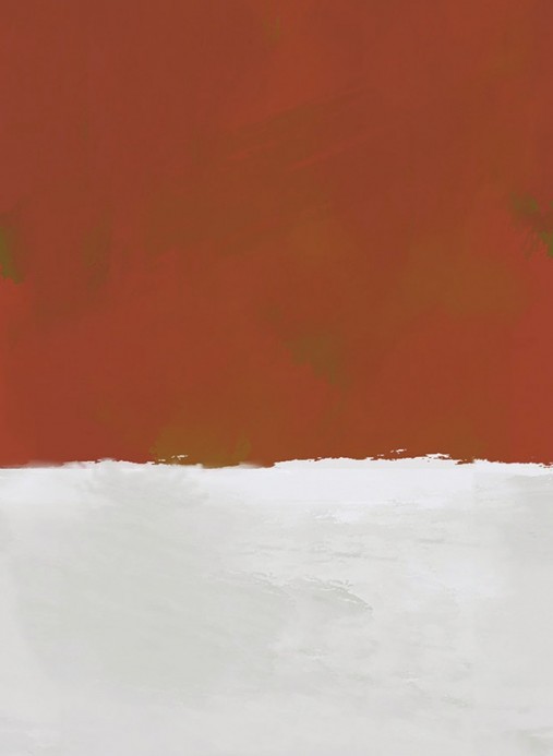 Wandbild Tigre et dragon von Elitis - Weiß/ Rot