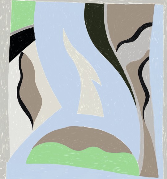 Wandbild Cyclade von Elitis - Blau/ Grün
