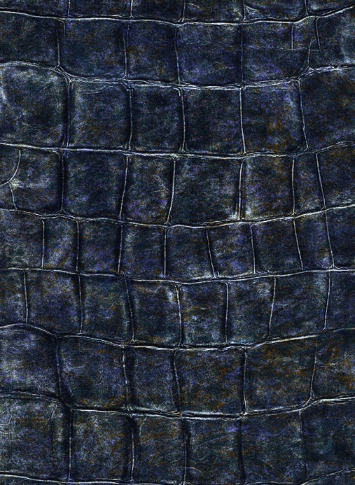 Elitis Wallpaper Bic Croco Kupfer/ Dunkelblau