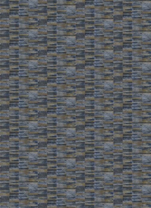 Leder Tapete Legend von Elitis - Blau/ Gold