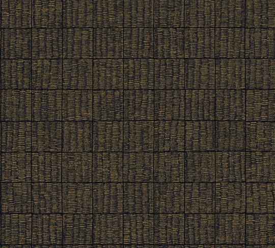 Élitis Papier peint Mimbre Precioso - Schwarz/ Kupfer