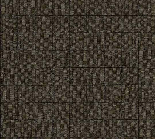 Elitis Wallpaper Mimbre Precioso Dunkelbraun Gold