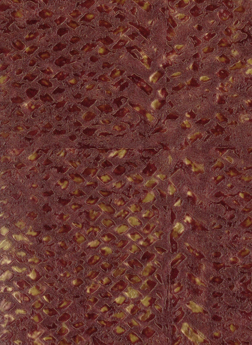 Elitis Wallpaper Laca Salvaje Rot /Beige