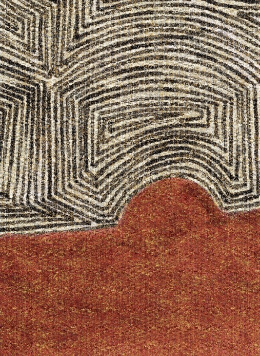 Élitis Papier peint panoramique Mexicas - Rot /Beige