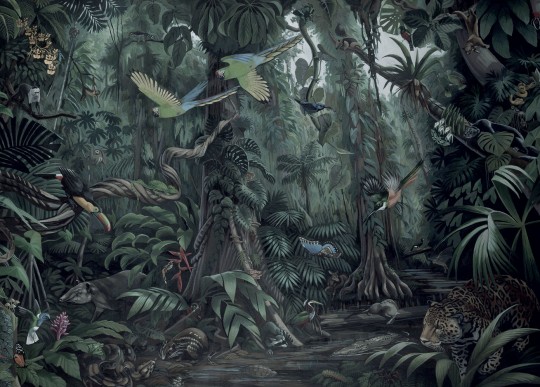 KEK Amsterdam Papier peint panoramique Tropical Landscapes 1 - Multicolor - Breite 3.896m