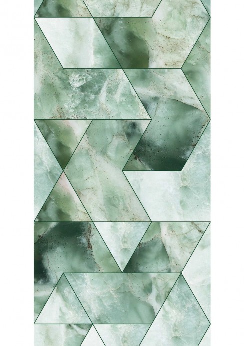 KEK Amsterdam Wallpaper Marble Mosaic grün