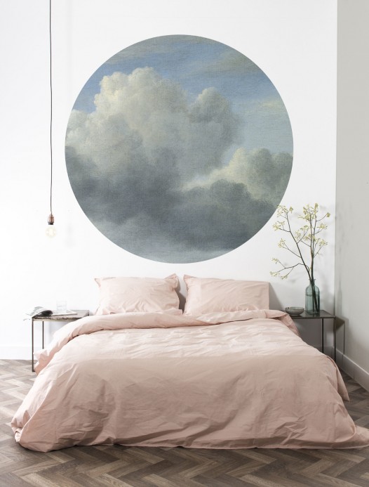 KEK Amsterdam Papier peint panoramique Golden Age Clouds 5 Circle - Multicolor - Durchmesser 1,9m