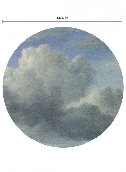 KEK Amsterdam Carta da parati panoramica Golden Age Clouds 5 Circle - Multicolor - Durchmesser 1,425m