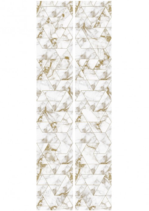 Marmor Tapete Marble Mosaic von KEK Amsterdam - Gold