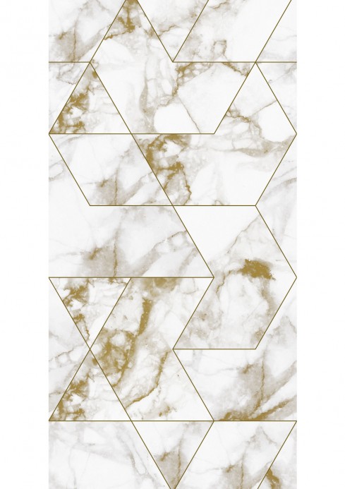 Marmor Tapete Marble Mosaic von KEK Amsterdam - Gold