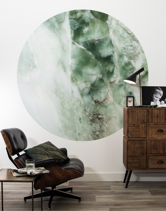 KEK Amsterdam Papier peint panoramique Marble 1 Circle - Multicolor - Durchmesser 1,9m