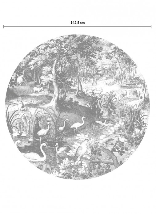 Engraved Landscapes 13 Circle von KEK - Durchmesser 1,425m