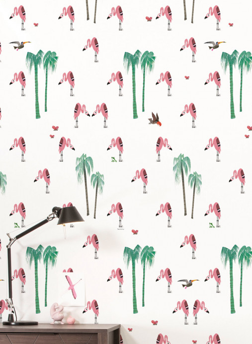 KEK Amsterdam Wallpaper Flamingo