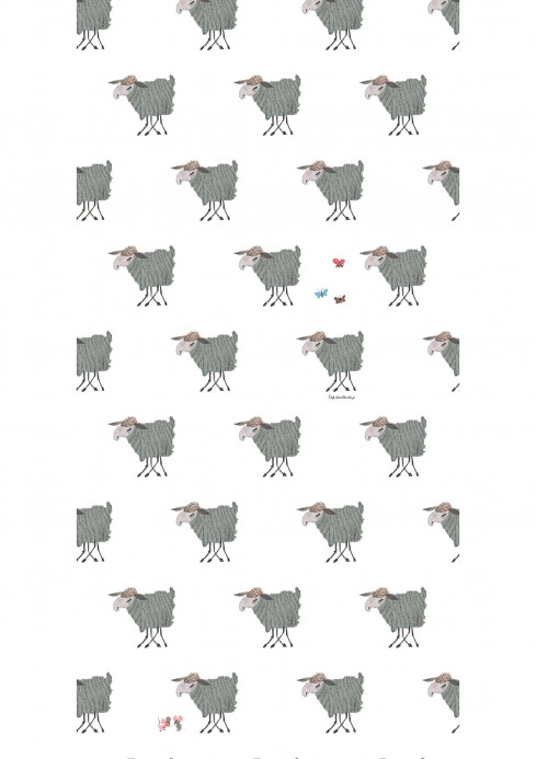 KEK Amsterdam Wallpaper Sheep White