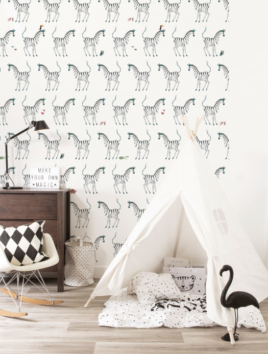 KEK Amsterdam Wallpaper Zebra White