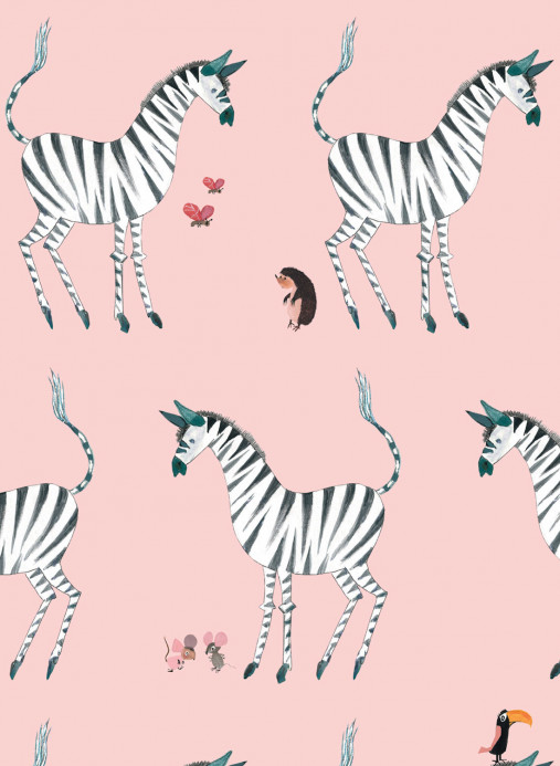 Kindertapete Zebra von KEK Amsterdam - Roze