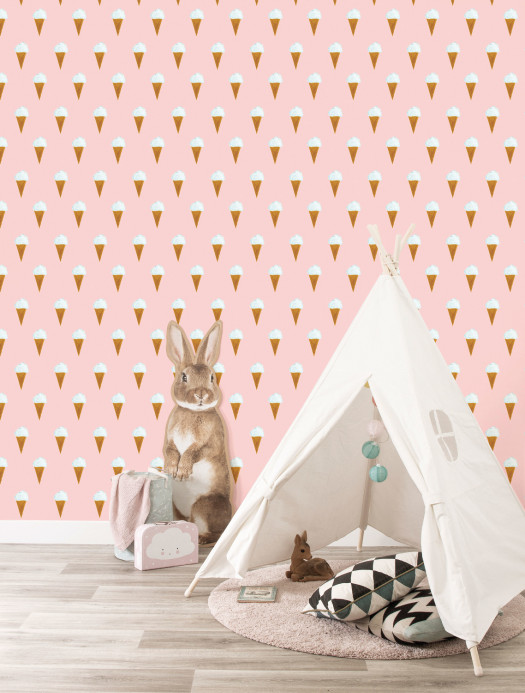 KEK Amsterdam Papier peint Ice Cream - Roze