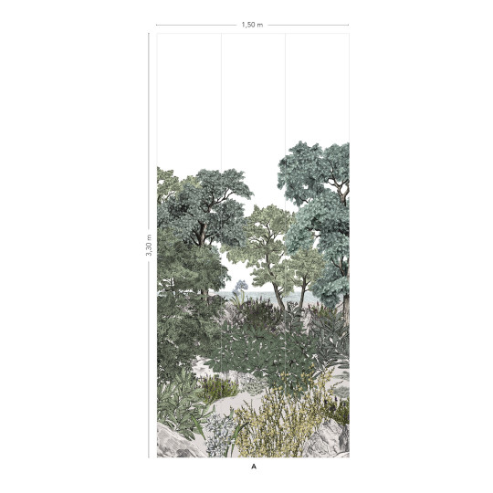 Tapete Foret de Bretagne Naturel Isidore Leroy A – 1/2/3