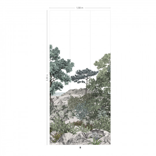 Isidore Leroy Papier peint panoramique Foret de Bretagne Naturel - Naturel – Bahnen 4/5/6