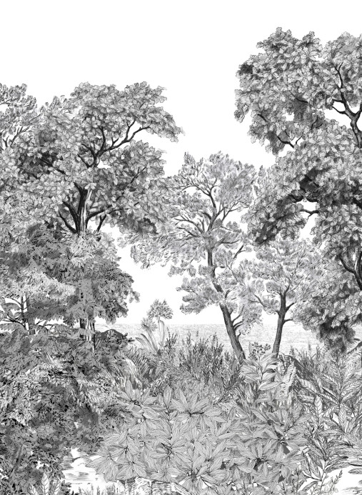 Tapete Foret Bretagne Grisaille Isidore Leroy A – 1/2/3
