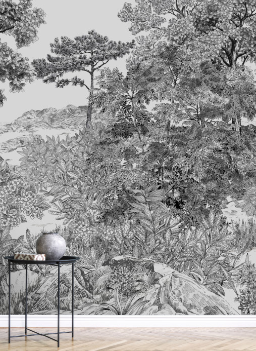 Isidore Leroy Mural Foret de Bretagne Grisaille