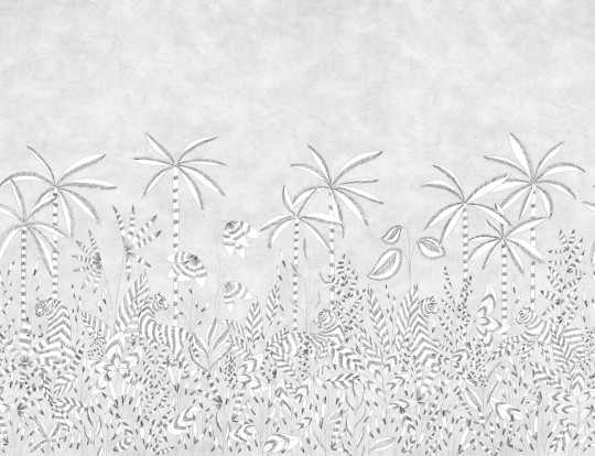 Isidore Leroy Mural Paradis Des Tigres Grisaille