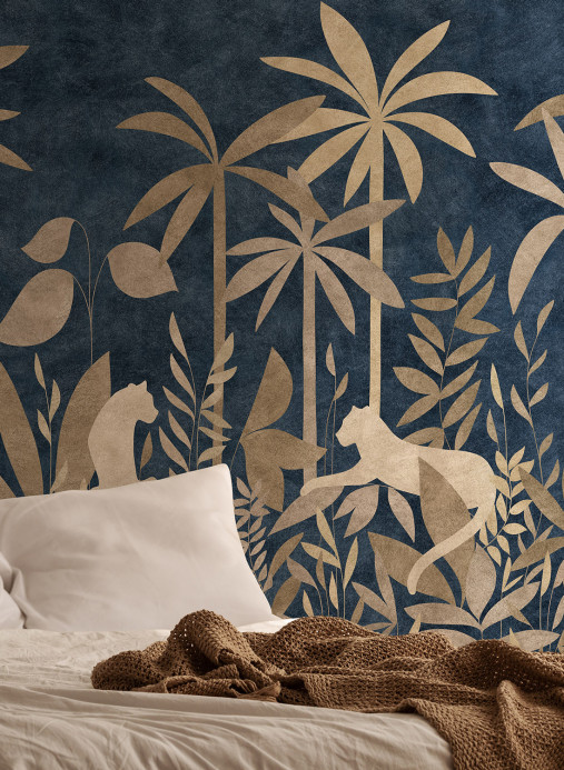 Isidore Leroy Mural Paradis Des Tigres Nocturne Dore