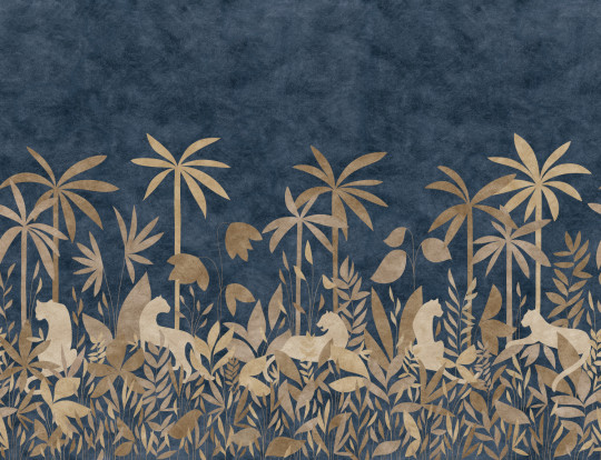 Isidore Leroy Mural Paradis Des Tigres Nocturne Dore