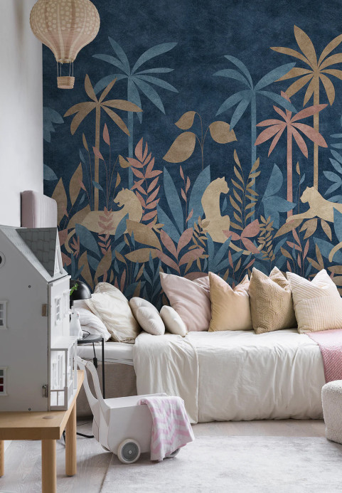 Isidore Leroy Mural Paradis Des Tigres Nocturne Multicolor
