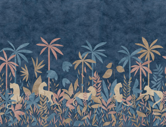Isidore Leroy Mural Paradis Des Tigres Nocturne Multicolor