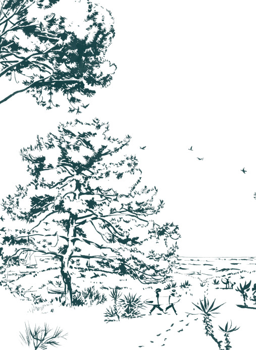 Tapete Les Pins Vert von Isidore Leroy A – 1/2/3