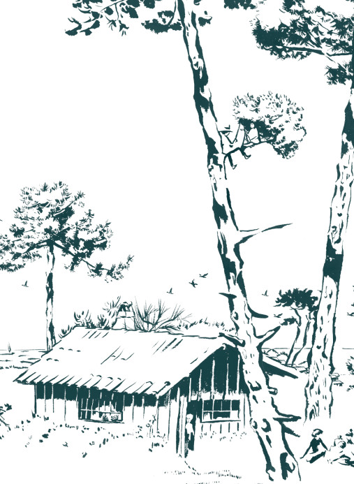 Tapete Les Pins Vert von Isidore Leroy B – 4/5/6