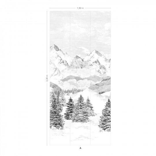 Isidore Leroy Papier peint panoramique Les Cimes - Bahnen 1/2/3