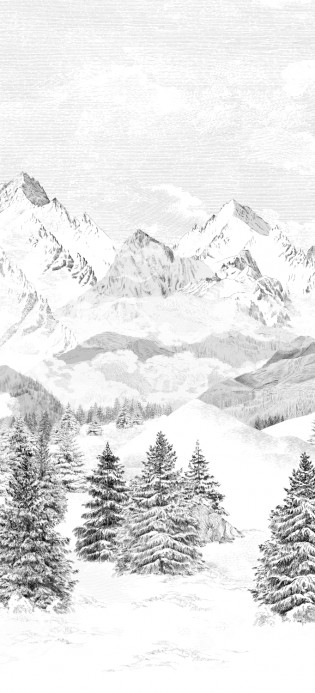 Isidore Leroy Papier peint panoramique Les Cimes - Bahnen 1/2/3
