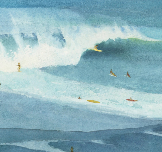 Isidore Leroy Carta da parati panoramica Surf Guethary